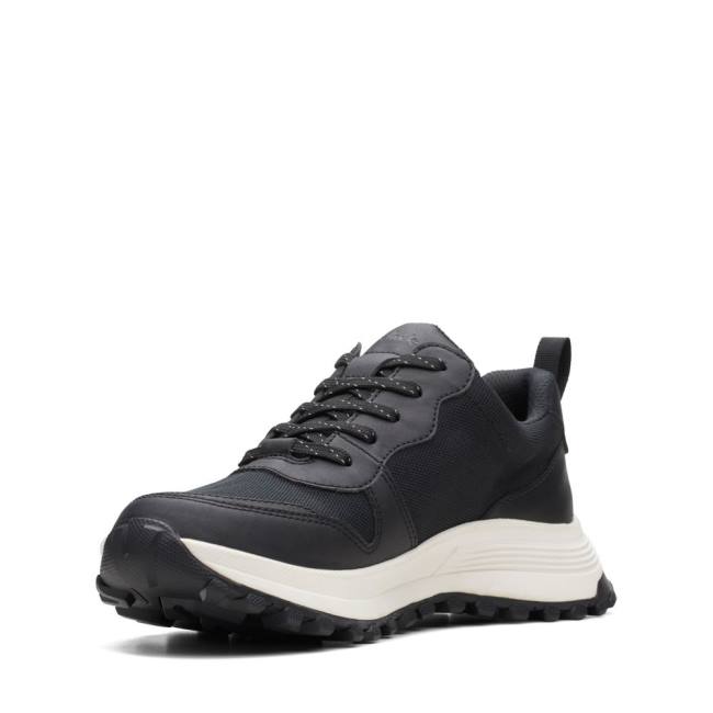 Trampki Damskie Clarks ATL Trek Free Nieprzemakalne Czarne | CLK756YEM