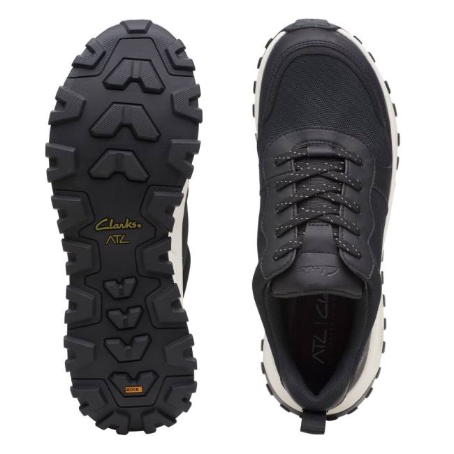 Trampki Damskie Clarks ATL Trek Free Nieprzemakalne Czarne | CLK756YEM