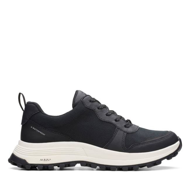 Trampki Damskie Clarks ATL Trek Free Nieprzemakalne Czarne | CLK756YEM