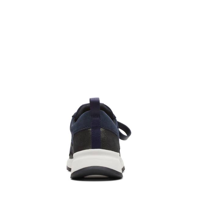 Trampki Damskie Clarks Dash Lite Jazz Granatowe | CLK671QDA