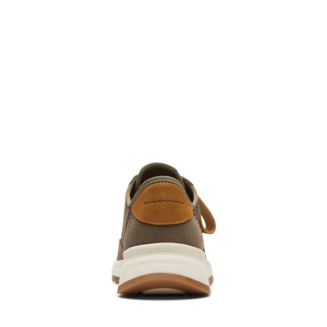 Trampki Damskie Clarks Dash Lite Lo Ciemny Oliwkowe | CLK345UOD