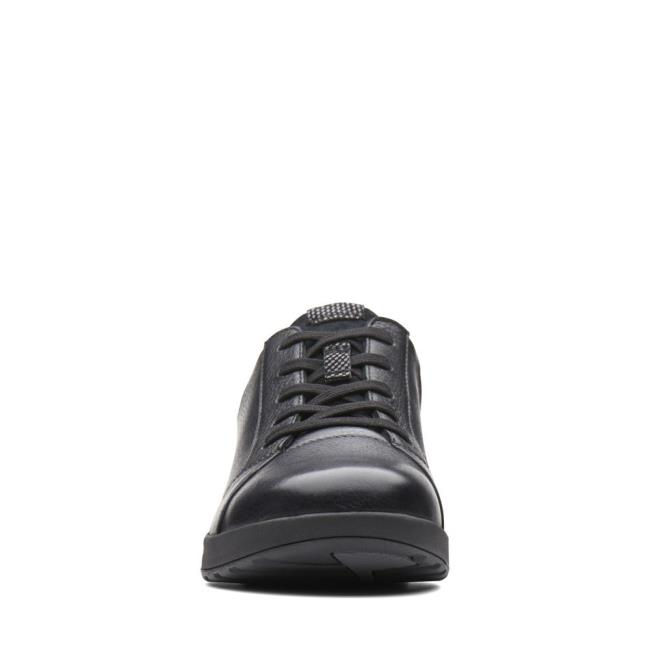 Trampki Damskie Clarks Un Adorn Koronkowe Czarne | CLK154YKZ