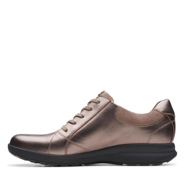 Trampki Damskie Clarks Un Adorn Koronkowe Szare | CLK504DBQ