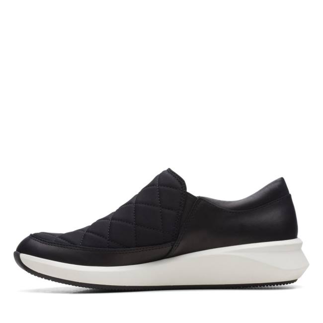 Trampki Damskie Clarks Un Rio Spark Czarne | CLK632OSX