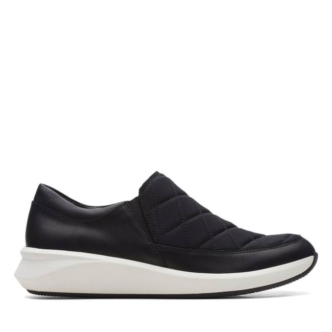 Trampki Damskie Clarks Un Rio Spark Czarne | CLK632OSX