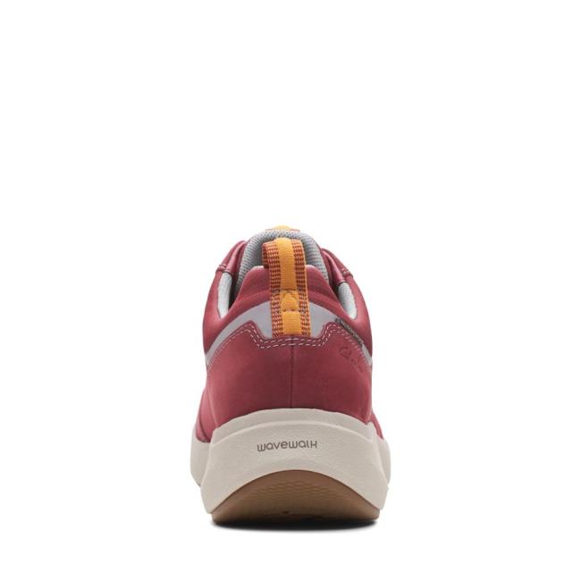 Trampki Damskie Clarks Wave 2.0 Koronkowe. Czerwone | CLK103PRS