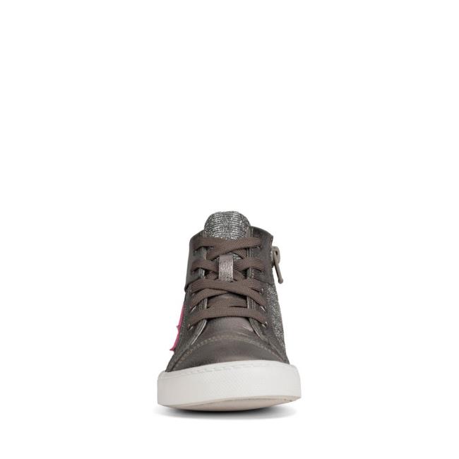 Trampki Dziewczynka Clarks City Myth Kid Niebieskie Szare | CLK562HEQ