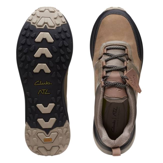 Trampki Męskie Clarks ATL Trailowe Koronkowe Nieprzemakalne Khaki | CLK351QUF