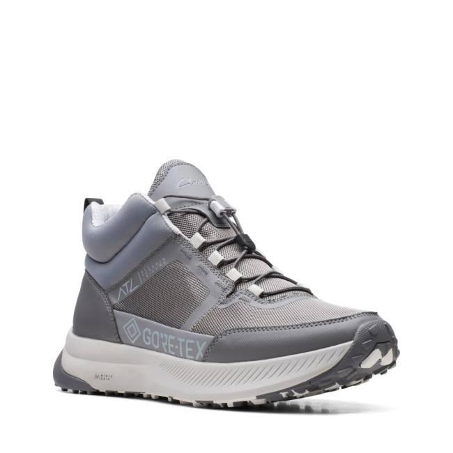 Trampki Męskie Clarks ATL Trailowe Up GORE-TEX Szare | CLK640KXB