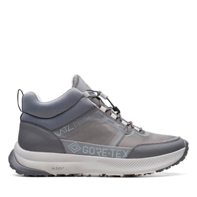 Trampki Męskie Clarks ATL Trailowe Up GORE-TEX Szare | CLK640KXB