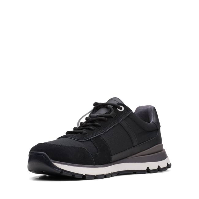 Trampki Męskie Clarks Move Lite Race Czarne | CLK951TFR