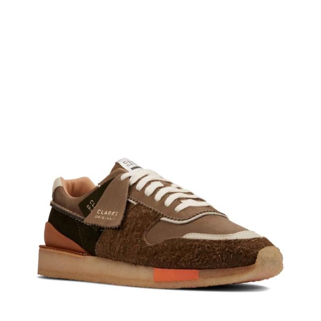 Trampki Męskie Clarks Tor Run Khaki | CLK029ITH