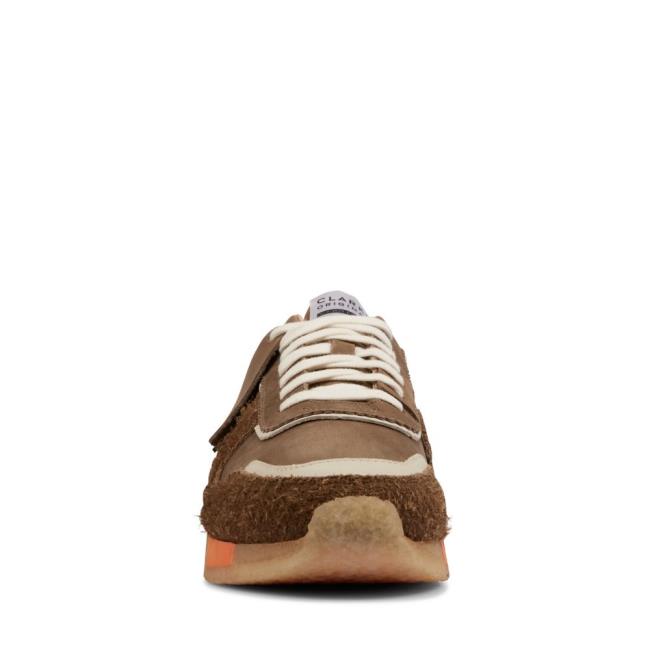 Trampki Męskie Clarks Tor Run Khaki | CLK029ITH