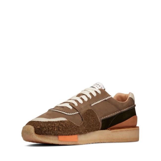 Trampki Męskie Clarks Tor Run Khaki | CLK029ITH