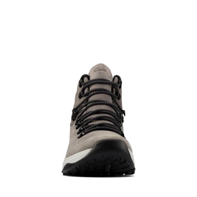 Trampki Męskie Clarks Tri Path Hi GORE-TEX Szare | CLK573UXN