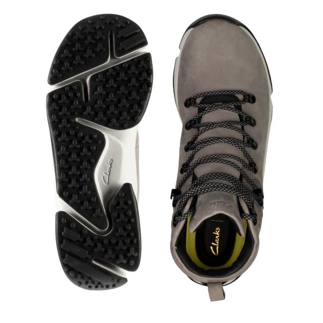 Trampki Męskie Clarks Tri Path Hi GORE-TEX Szare | CLK573UXN