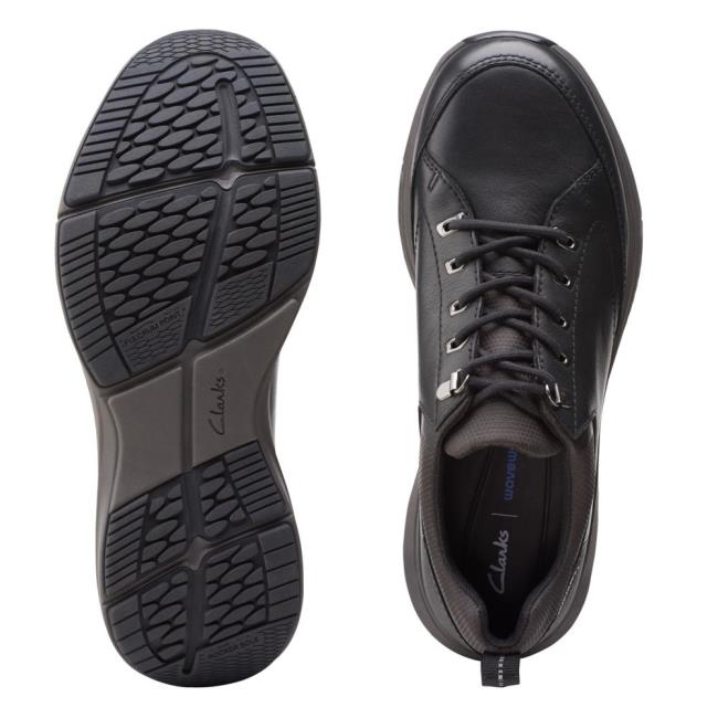 Trampki Męskie Clarks Wave 2.0 Vibe Czarne | CLK782VWE