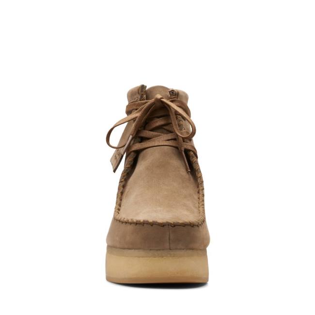 Trzewiki Damskie Clarks Wallabee Craft Głęboka Brązowe | CLK054UBQ