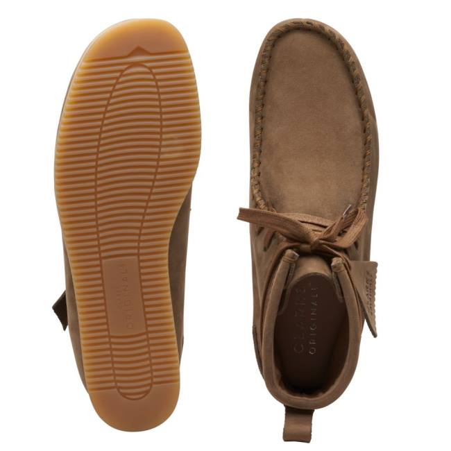 Trzewiki Damskie Clarks Wallabee Craft Głęboka Brązowe | CLK054UBQ