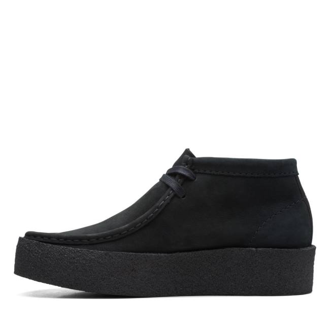 Trzewiki Damskie Clarks Wallabee Cup Czarne | CLK691FQC