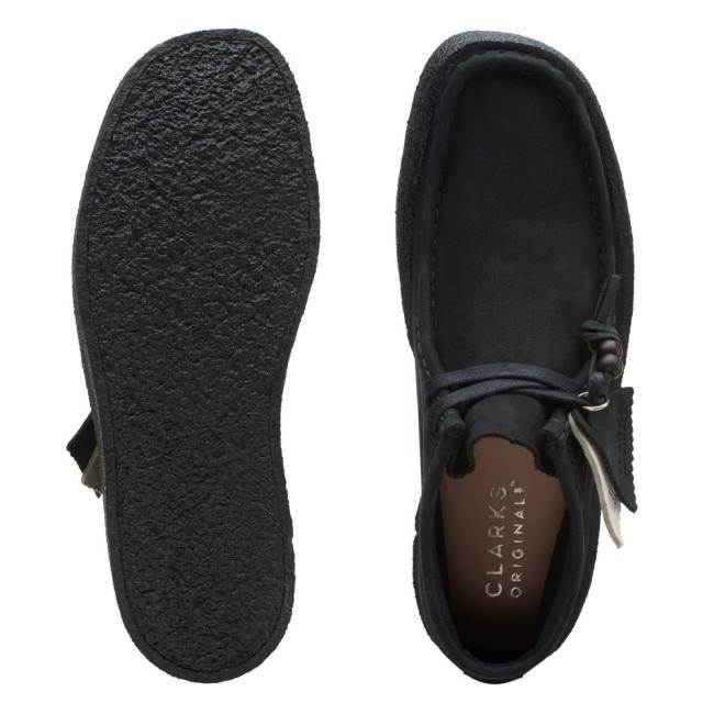 Trzewiki Damskie Clarks Wallabee Cup Czarne | CLK691FQC