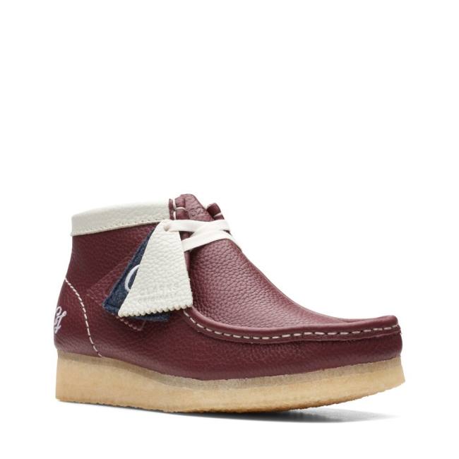 Trzewiki Damskie Clarks Wallabee Czerwone | CLK946UKL