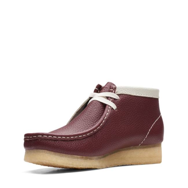 Trzewiki Damskie Clarks Wallabee Czerwone | CLK946UKL