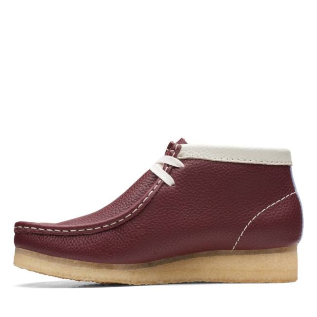 Trzewiki Damskie Clarks Wallabee Czerwone | CLK946UKL