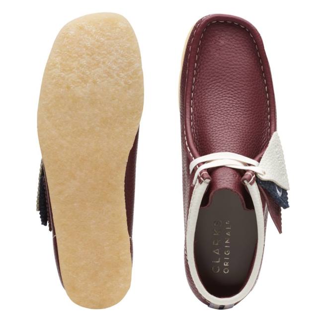 Trzewiki Damskie Clarks Wallabee Czerwone | CLK946UKL