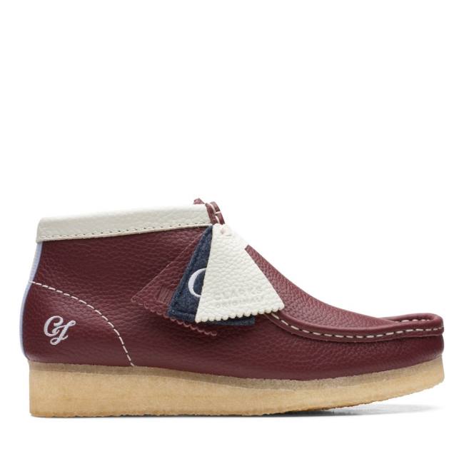 Trzewiki Damskie Clarks Wallabee Czerwone | CLK946UKL