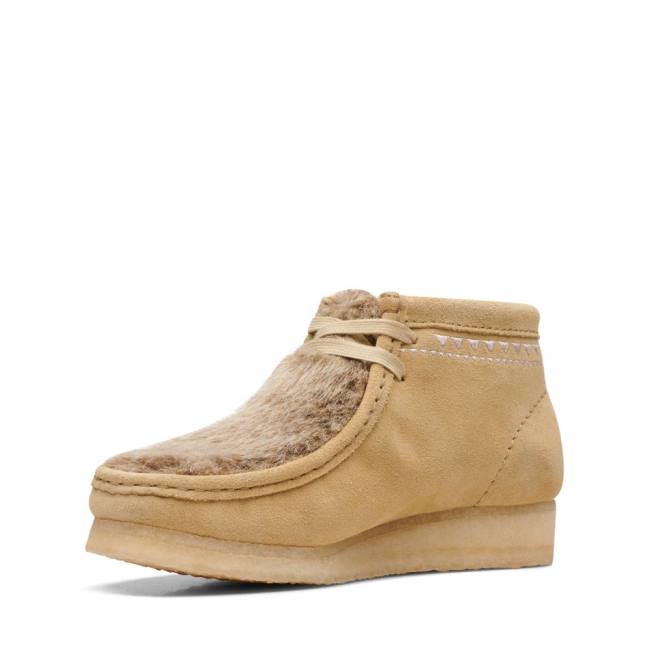 Trzewiki Damskie Clarks Wallabee Khaki | CLK736BQC