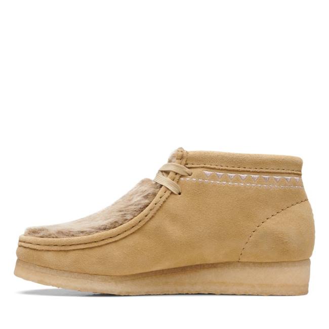 Trzewiki Damskie Clarks Wallabee Khaki | CLK736BQC