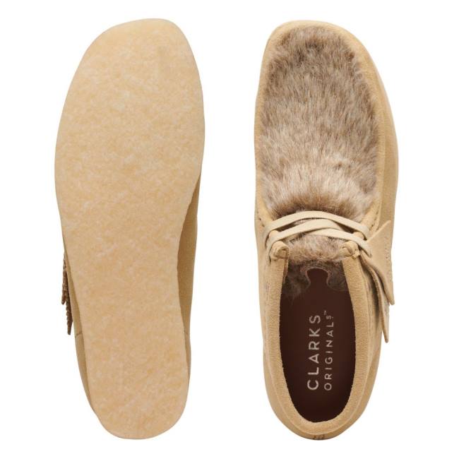 Trzewiki Damskie Clarks Wallabee Khaki | CLK736BQC