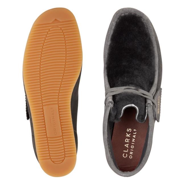 Trzewiki Damskie Clarks Wallabee Koturny Ciemny Szare | CLK962QLA