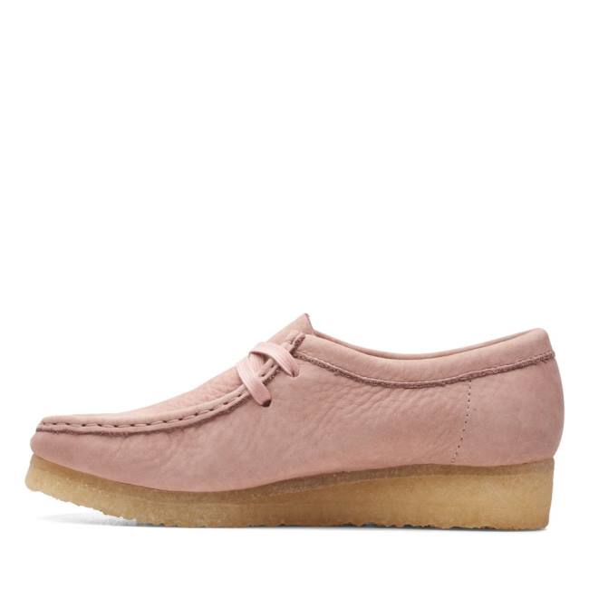 Trzewiki Damskie Clarks Wallabee Różowe | CLK826DOT