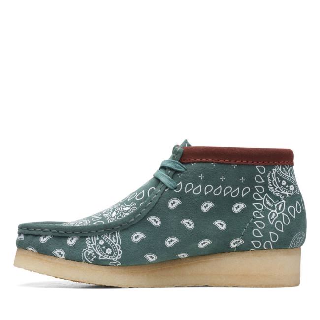 Trzewiki Damskie Clarks Wallabee Zielone | CLK124EWL