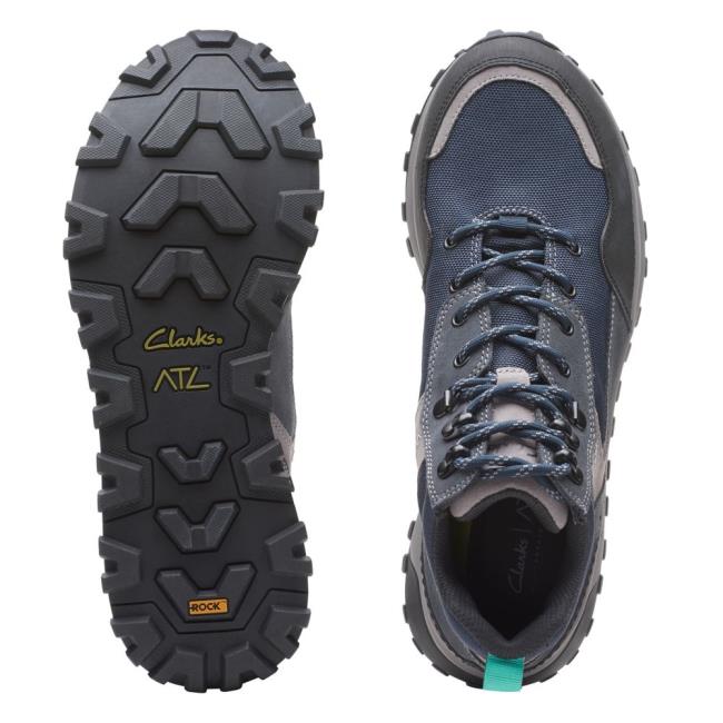 Trzewiki Męskie Clarks ATL Trek Hi GORE-TEX Granatowe | CLK913ZYK