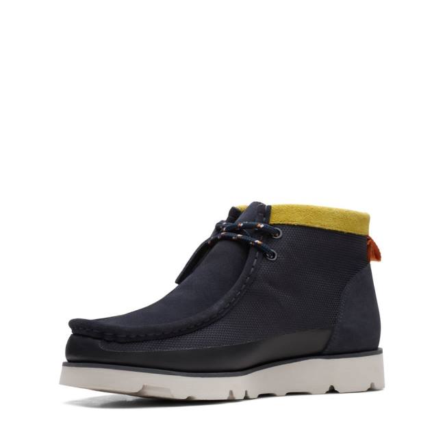 Trzewiki Męskie Clarks Wallabee 2.0 GORE-TEX Granatowe | CLK740JMQ