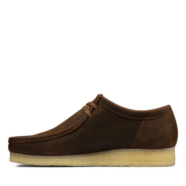 Trzewiki Męskie Clarks Wallabee Brązowe | CLK342TRI