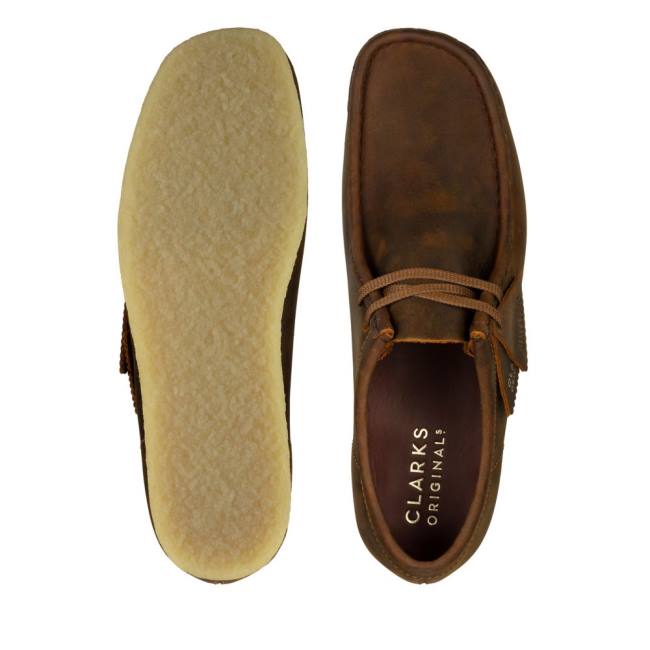 Trzewiki Męskie Clarks Wallabee Brązowe | CLK342TRI