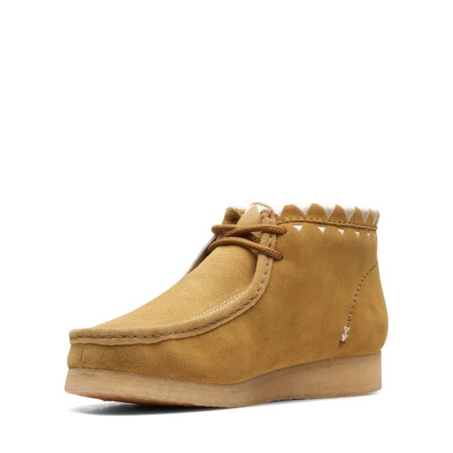 Trzewiki Męskie Clarks Wallabee Khaki | CLK904SXZ