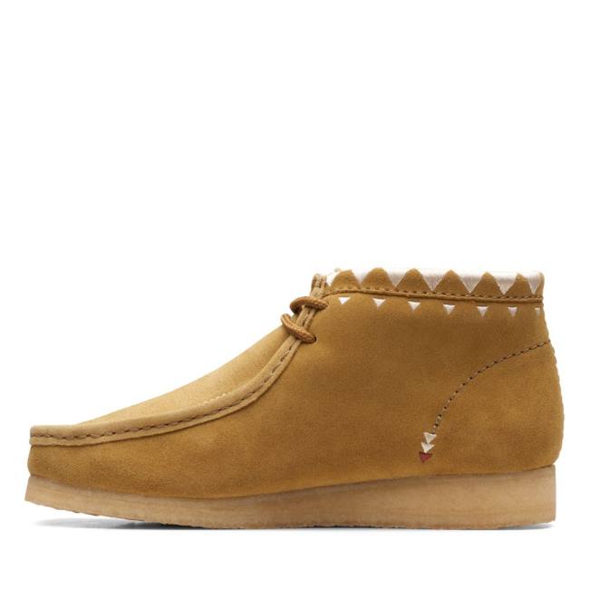 Trzewiki Męskie Clarks Wallabee Khaki | CLK904SXZ