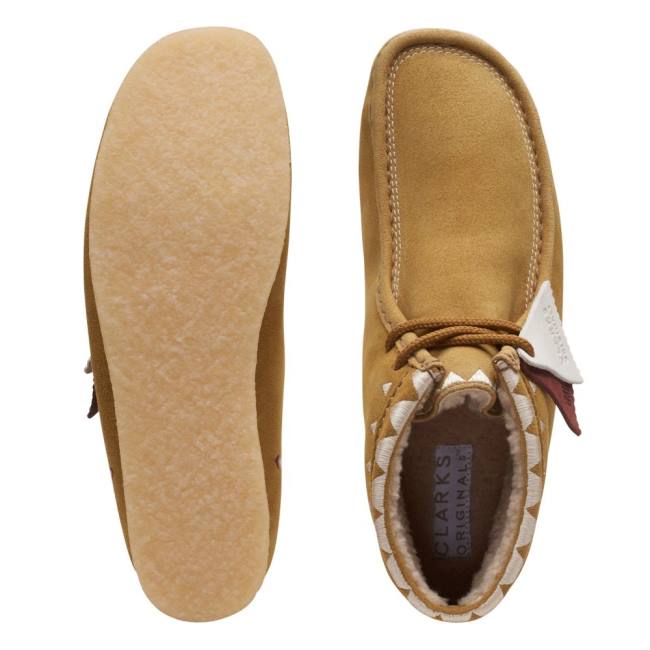 Trzewiki Męskie Clarks Wallabee Khaki | CLK904SXZ