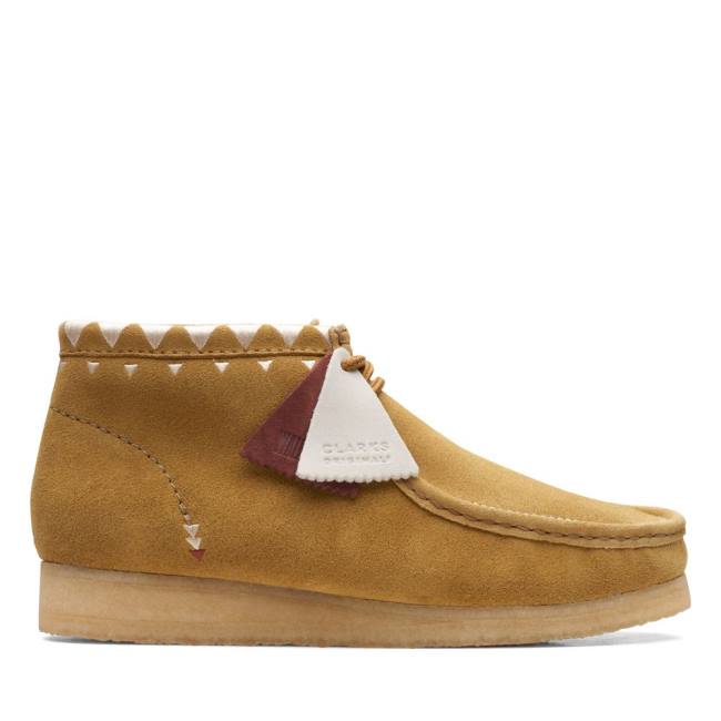 Trzewiki Męskie Clarks Wallabee Khaki | CLK904SXZ