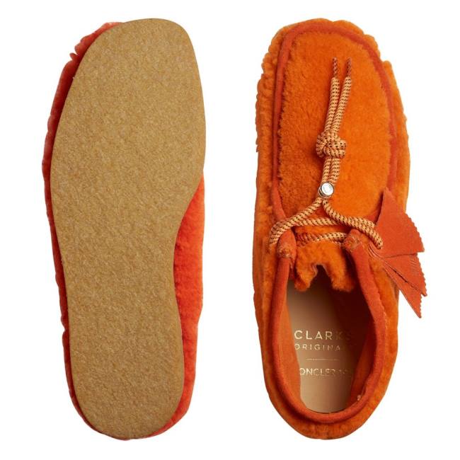 Trzewiki Męskie Clarks Wallabee Pomarańczowe | CLK498XOQ